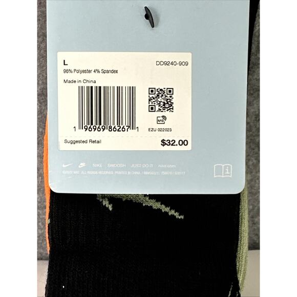 Nike x Nocta Drake DRI-FIT Crew Socks 3 Pack Black Men's Size 8-12 DD9240-909 - Picture 3 of 9
